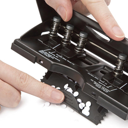 Rapesco 1342 Adjustable 6-Hole Organiser/Diary Punch, 10 Sheet Capacity, Black Black Single
