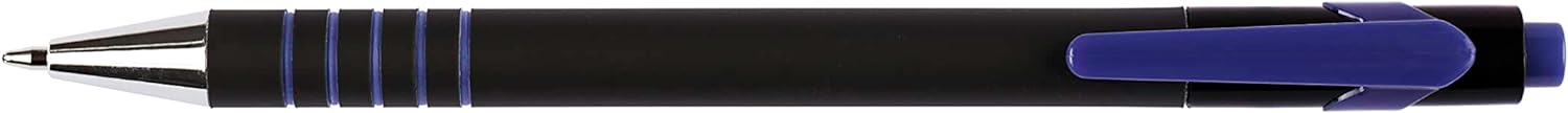 Q-Connect KF00673 Lamda Retractable Ballpoint Pen - Blue (Pack of 12