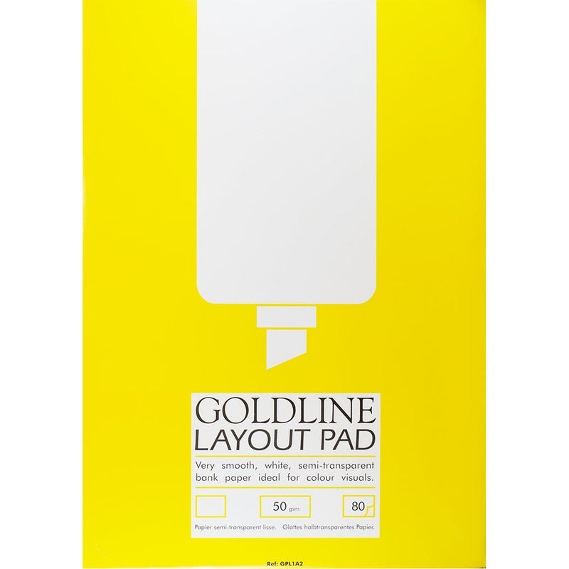 Clairefontaine - Ref GPL1A3Z - Goldline Layout Pad (Contains 80 Sheets) - A3 (420 x 297mm) in Size, 50gsm Paper, FSC-Certified, Degree of Transparency, Acid Free