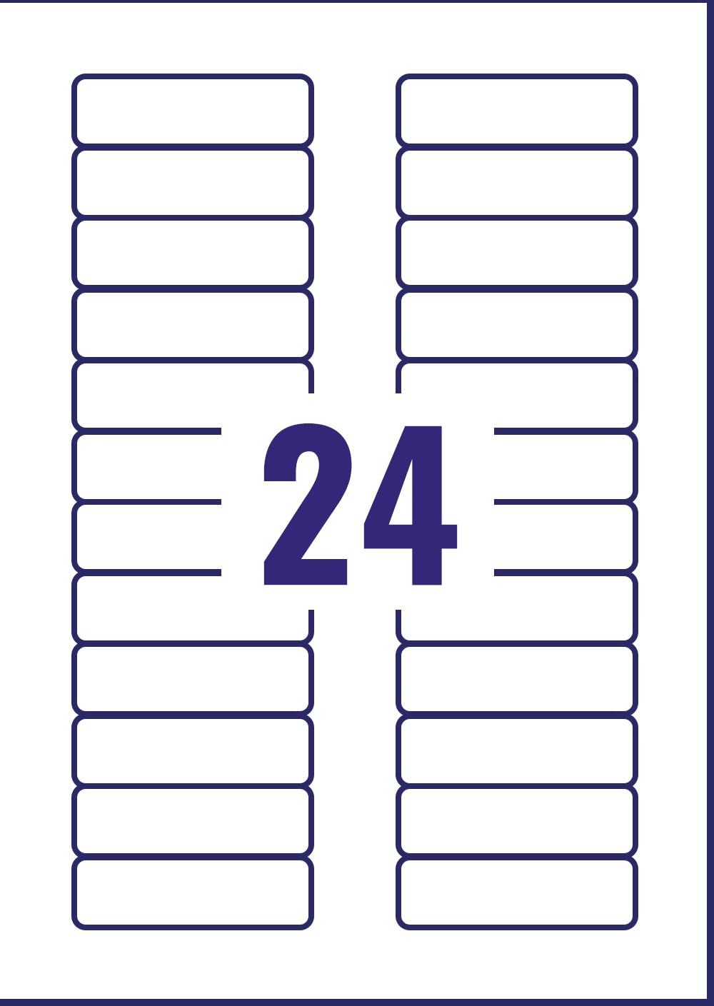 Avery L7665-25 Self-Adhesive Data Cartridge/Data Storage Labels, 24 Labels Per A4 Sheet, White