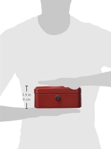 Q-Connect Cash Box 8 Inch Red KF04249