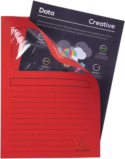 Exacompta - Ref 50100E - Forever Collection - Window Folders - 220 x 310mm in Size, Suitable for A4 Documents, 120gsm Recycled Board - Assorted Colours (Pack of 100
