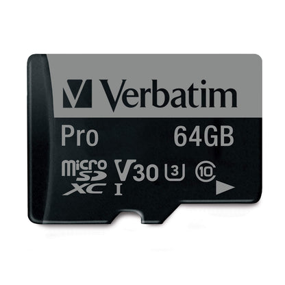 Verbatim 47042 Pro microSDXC U3 64GB Micro SD Card with Adapter Pro Micro 64GB