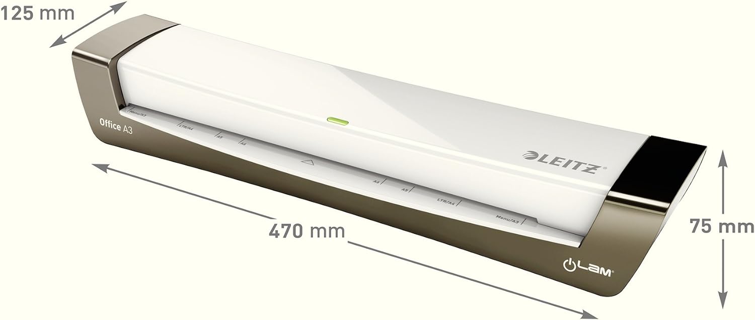 Leitz 72531084 iLam A3 Laminator for The Small Office - Silver/White A3 Office