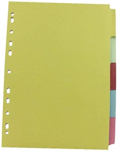 Q-Connect 5-Part Subject Divider Multi-Punched A4 KF26081 1 Multicoloured