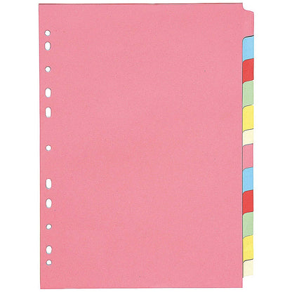 Q-Connect KF01515 12-Part Subject Divider Multi-punched A4