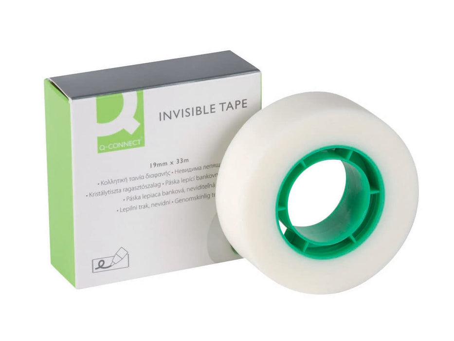 Q-Connect Invisible Tape, 19 mm x 33 m 1 Clear