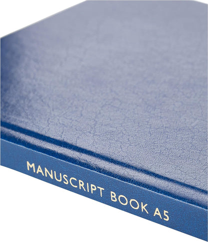 Q-Connect Dark Blue Feint Ruled Casebound Notebook 192 Pages