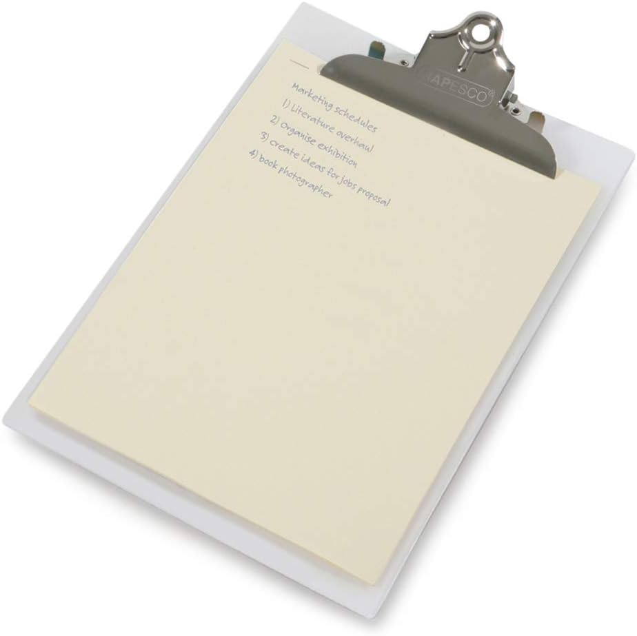 Rapesco 0888 Heavy Duty Plastic Clipboard, A4+/ Foolscap