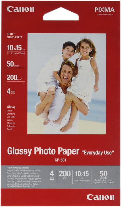 Canon GP-501 Everyday use - Papel Fotográfico Lustroso, 10x15 cm, 50 hojas