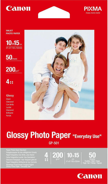 Canon GP-501 Everyday use - Papel Fotográfico Lustroso, 10x15 cm, 50 hojas