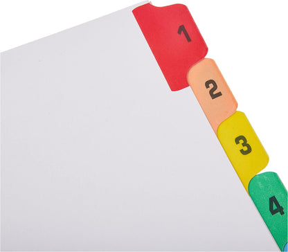 Q-Connect 1-12 Index Extra Wide Reinforced Multi-Colour Tabs