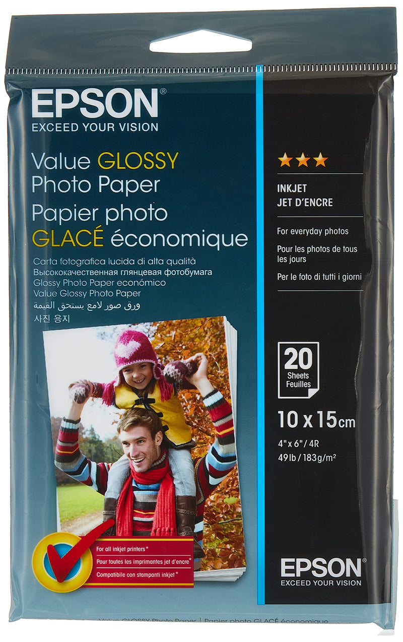 Epson Photo Paper 10 x 15 cm One Size 20 Sheets C13S400037