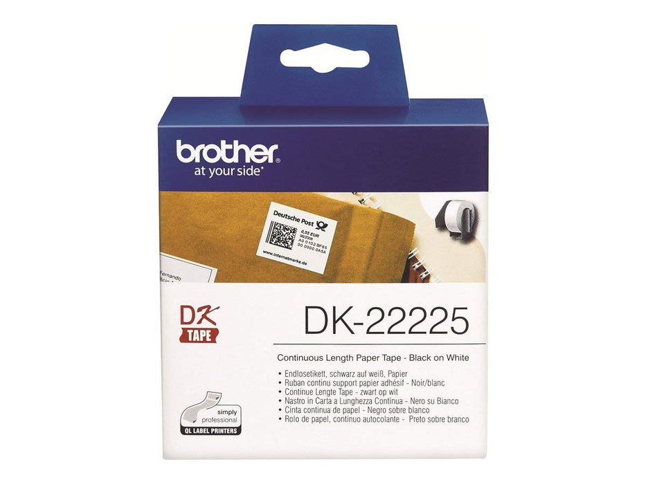 Brother DK-22225 - Paper - black on white - Roll (3.8 cm x 30.5 m) 1 roll(s) continuous labels - for Brother QL-1050, QL-1060, QL-500, QL-550, QL-560, QL-570, QL-580, QL-700 Standard Yield