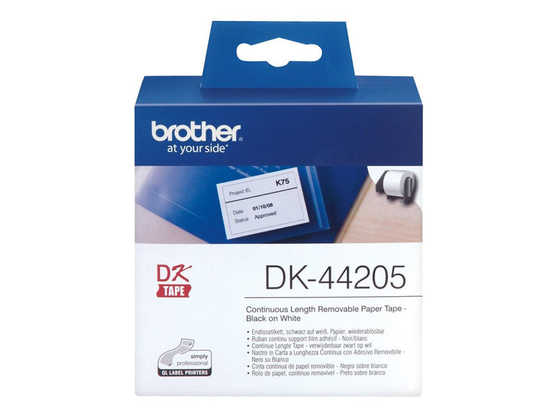 Brother - Rotolo di etichette adesive di ricarica, marca DK-44205 (Confezione da 1