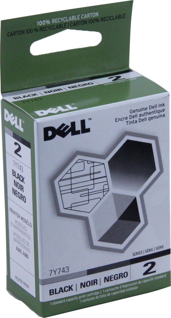 Dell 7Y743 Ink Cartridge for A940/A960 Printers - Black