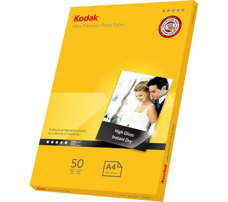 Kodak A4 Gloss Photo Paper Premium Printer Paper for Inkjet Printers A4 - 280gsm