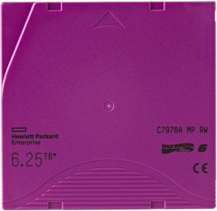 Aruba C7976A Hewlett Packard Enterprise company HP LTO6 6.25TB MP RW Data Cartridge,Purple