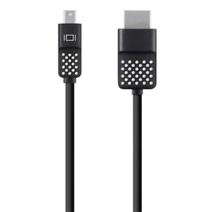 Belkin F2CD080bt06 Mini Display Port to HDMI Cable, 6 feet (1.8 m), 4K (Compatible for Macbook Air, Macbook Pro and Other Mini-DP Enabled Devices) – Black 6ft Mini DisplayPort to HDMI Cable