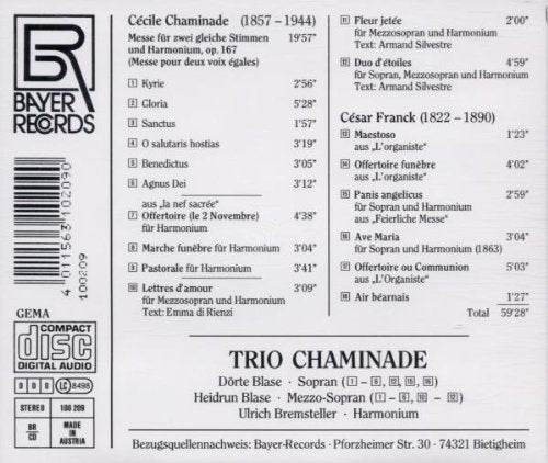 Vokalwerke von Chaminade und Franck