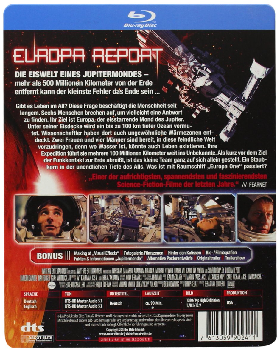 Europa Report - Limitiertes Steelbook