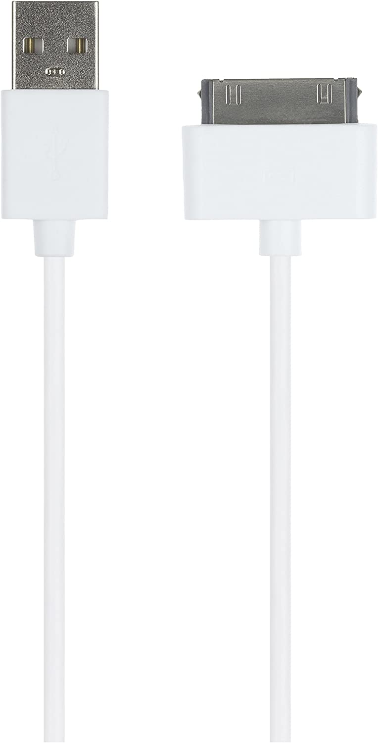 Kit Premium Apple 30-Pin Data and Charge Cable Compatible with iPhone 3/3G/3GS/4/4S, iPad 2/3, iPod Nano 5th Generation and iPod Touch 4th Generation