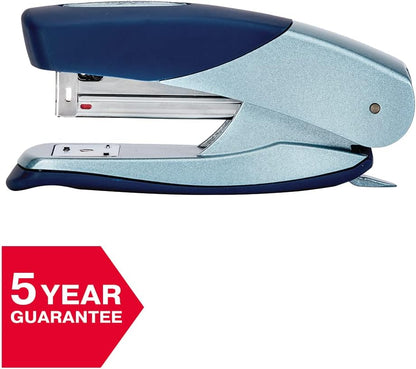 Rexel Matador Half Strip Stapler, 25 Sheet Capacity, Uses 24/6 and 26/6 Staples, Metal Body, Blue/Silver, 2100951