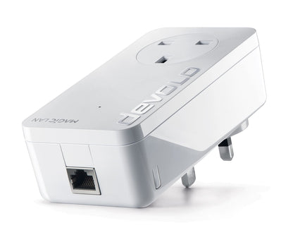 devolo 8254 Magic 2-2400 Lan Add-On Powerline Adapter (Up To 2400 Mbps For Your Powerline Home Network, 1x GB Lan Port, Ideal For Online Gaming, 4k/8k Uhd Streaming, Stable Home Working), White MAGIC 2 - 2400 Mbps LAN Add-On