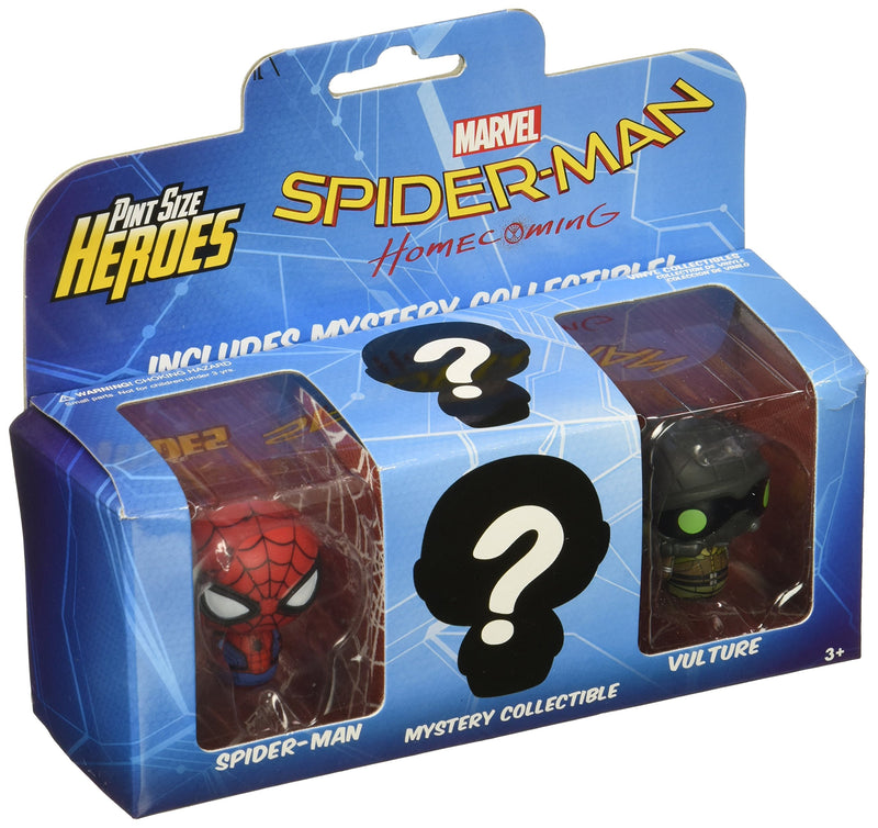 Funko Pint Size Heroes Spider-Man Homecoming 3 Pack 13439 Spider-man, Vulture and 1 Mystery Figure