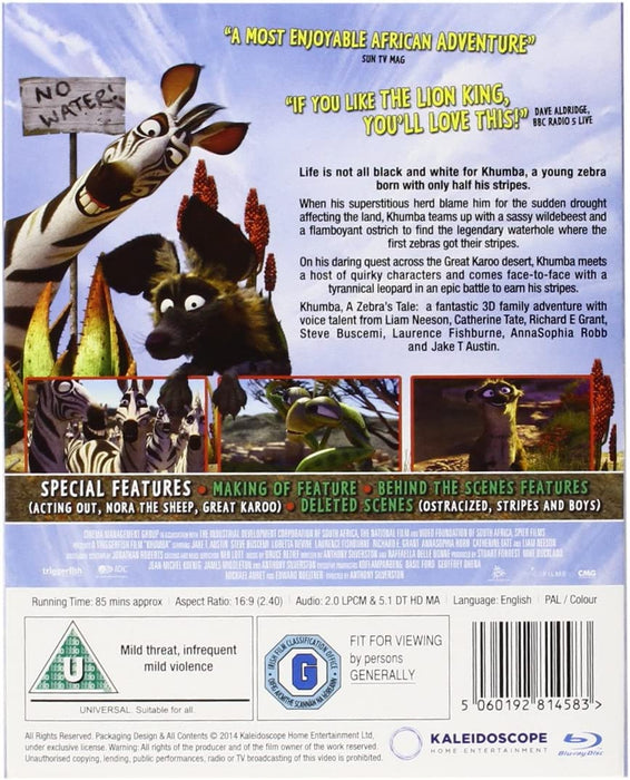 Khumba: A Zebra's Tale (Blu-Ray 3D + Blu-Ray