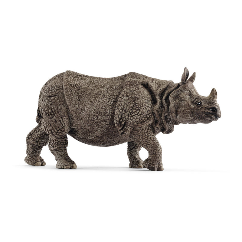 Schleich- Figura Rinoceronte Indio, 6,7 Cm