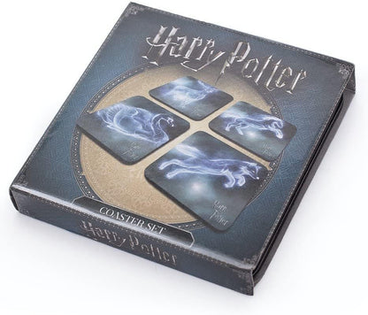 Pyramid International | Harry Potter | Patronus Charm | 4 Piece Coaster | Officially Licensed One Size Blue