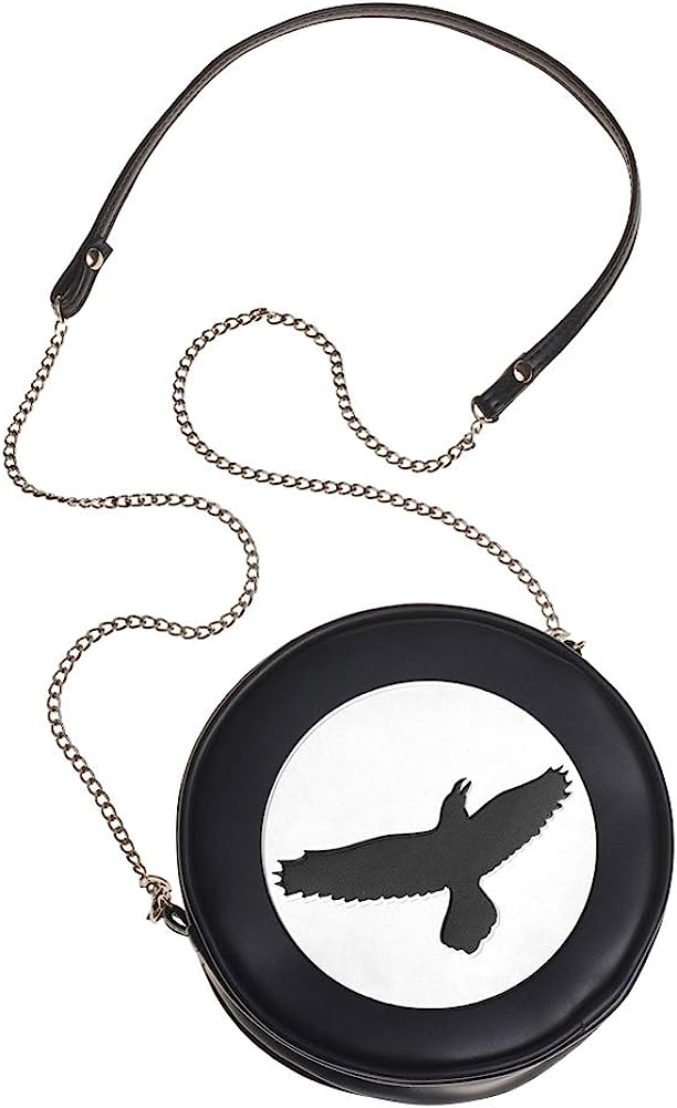 Alchemy Raven Cross Round Black Purse Shoulder Bag Alternative Bold Gothic