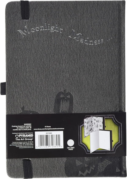 Disney The Nightmare Before Christmas Notebook (Spiral Hill Moonlight Design) A5 Writing Pad - Official Merchandise