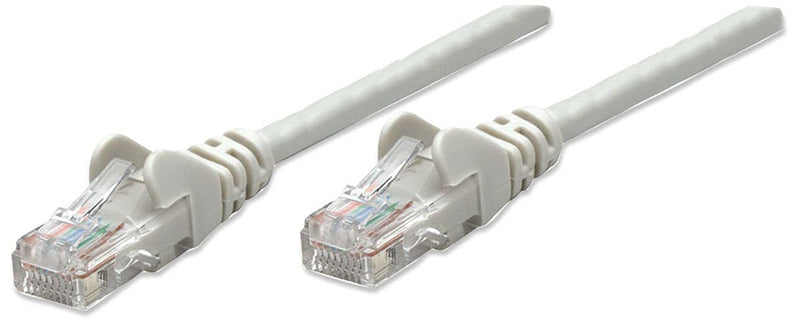Intellinet Network Patch Cable, Cat5e, 5m, Grey, CCA, U/UTP, PVC, RJ45, Gold Plated Contacts, Snagless, Booted, Polybag 5 m Cat5e, U/UTP, CCA Grey