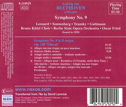 Symphony No.9/oskar Fried