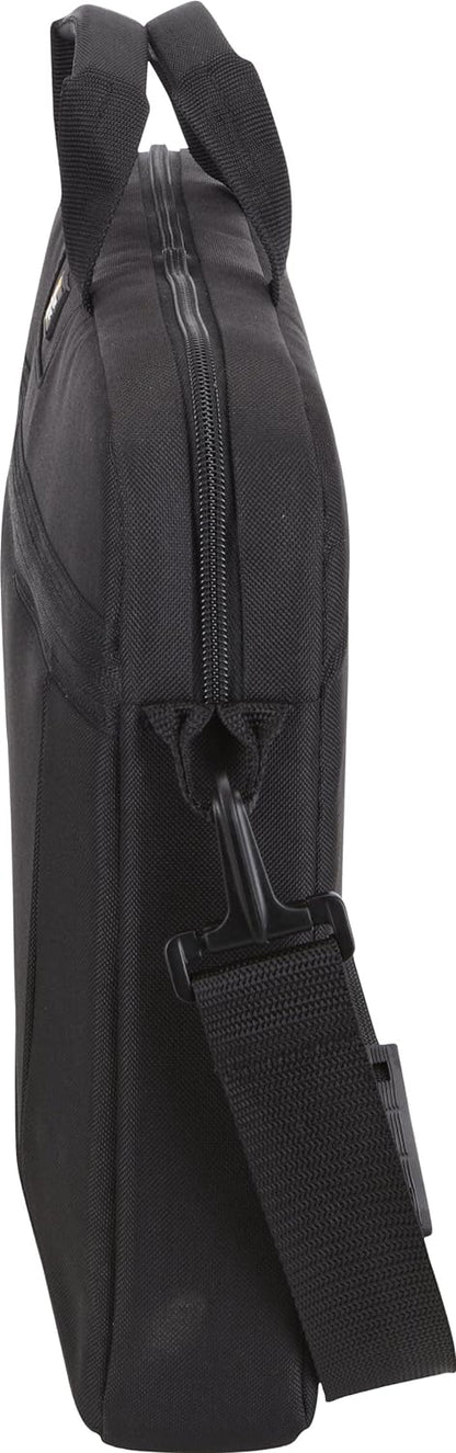 Case Logic VNAI-215 Polyester Basic Slim Attache Case for 15.6-Inch Laptop - Black