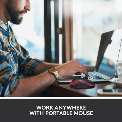 Logitech M185 Wireless Mouse, 2.4GHz with USB Mini Receiver, 12-Month Battery Life, 1000 DPI Optical Tracking, Ambidextrous, Compatible with PC, Mac, Laptop