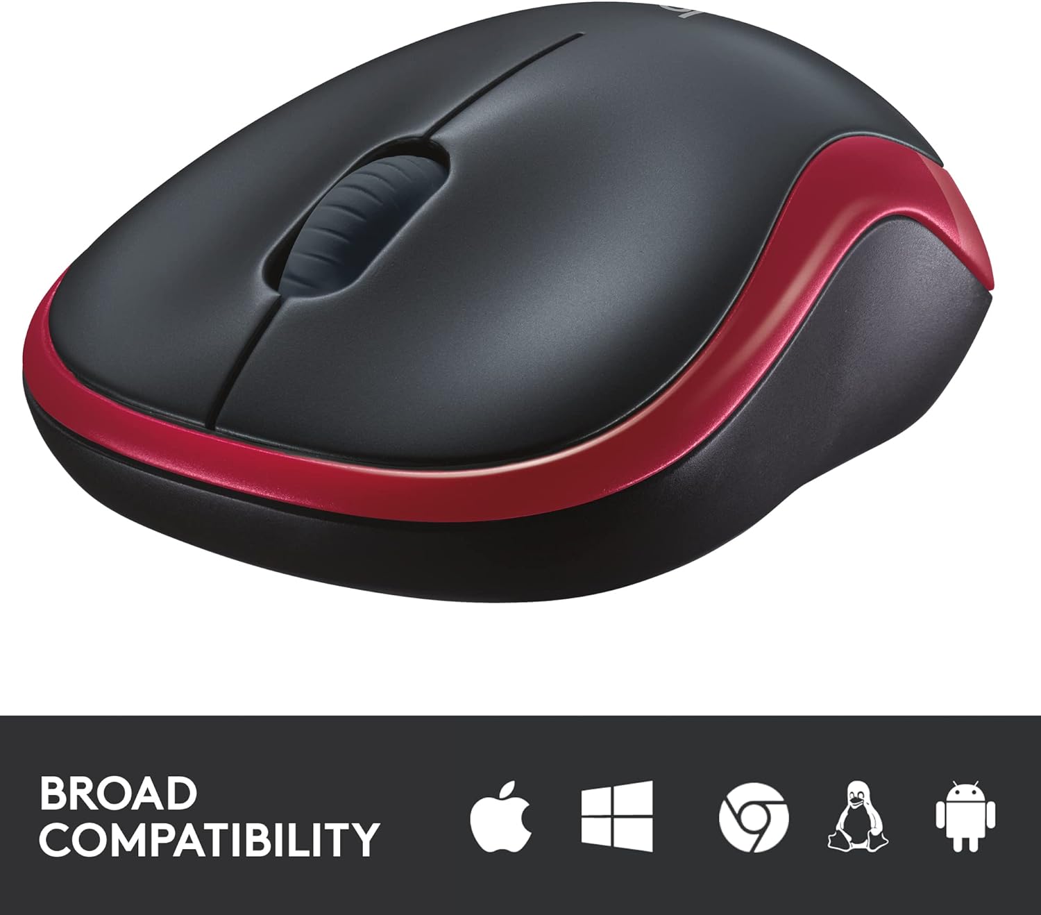 Logitech M185 Wireless Mouse, 2.4GHz with USB Mini Receiver, 12-Month Battery Life, 1000 DPI Optical Tracking, Ambidextrous, Compatible with PC, Mac, Laptop
