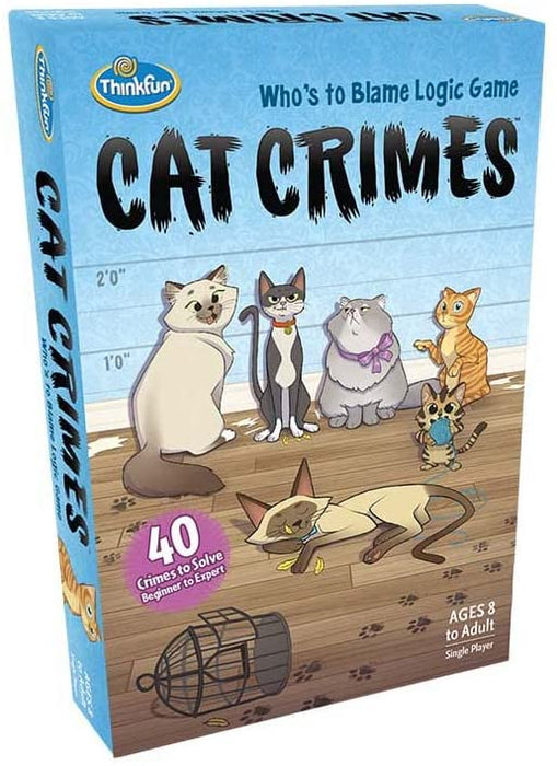 Thinkfun Cat Crimes Who's to Blame Logic Challenge-Spiel für Kinder ab 8 Jahren – Gehirnaufgabe