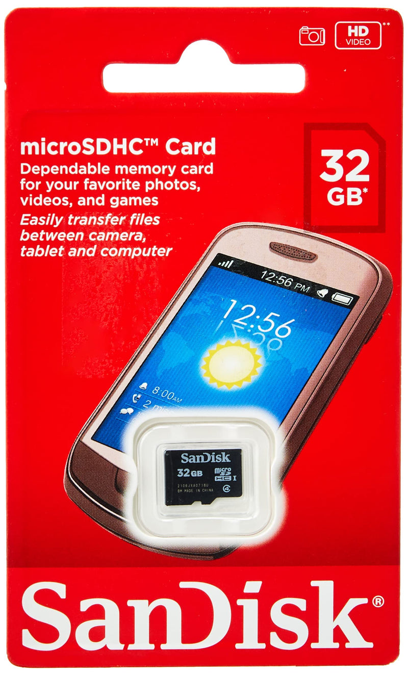 SanDisk microSDHC Speicherkarte 32 GB (Für Smartphone und Tablet, mehr Musik, Fotos und Videos, einfache Übertragung von Daten