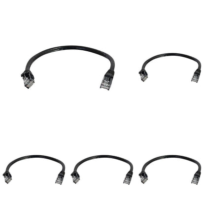 C2G 83408 2M BLACK CAT6 Ethernet Gigabit Lan Network Cable (RJ45) Patch cable, UTP, compatible with CAT.5, CAT.5e and CAT.7. (Pack of 5