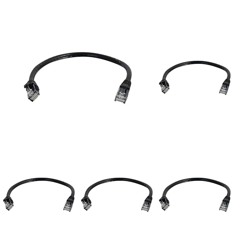 C2G 83408 2M BLACK CAT6 Ethernet Gigabit Lan Network Cable (RJ45) Patch cable, UTP, compatible with CAT.5, CAT.5e and CAT.7. (Pack of 5