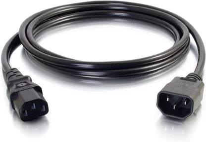 C2G 2 Metre 18 AWG Computer Extension Cord (IEC320C13 to IEC320C14) 6 Foot Kettle Lead/Power Cable, Black (Pack of 2