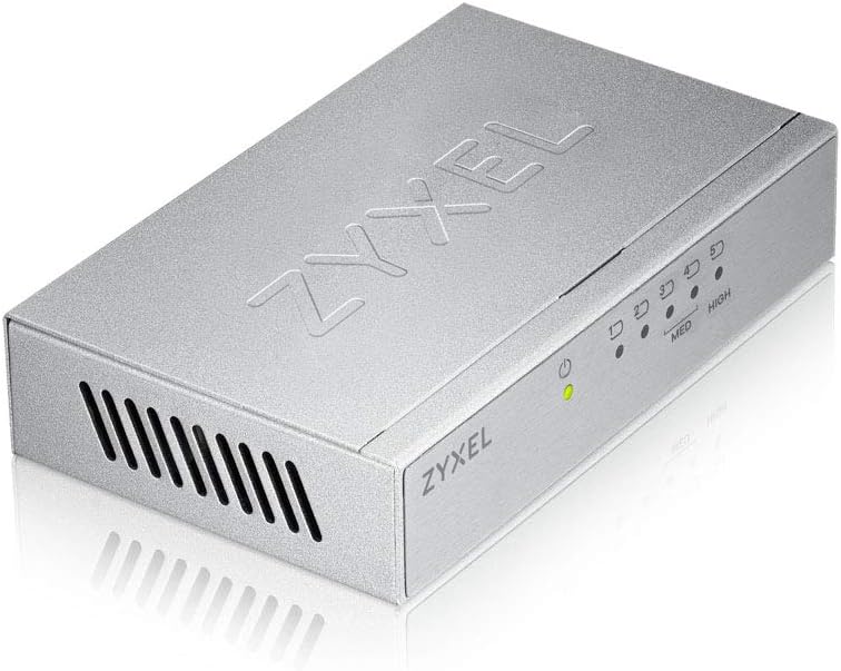 Zyxel 5-Port Desktop Gigabit Ethernet Switch - Metal housing, Lifetime Protection, UK Plug
