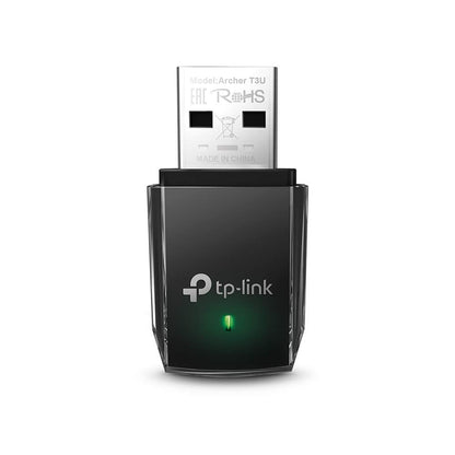 TP-Link 1300 Mbps High Gain Wireless Dual Band USB Adapter, 3dBi Dual Omni Directional Antenna, Supports Windows 11/8.1/8/7/XP, Mac OS, Linux (Archer T3U