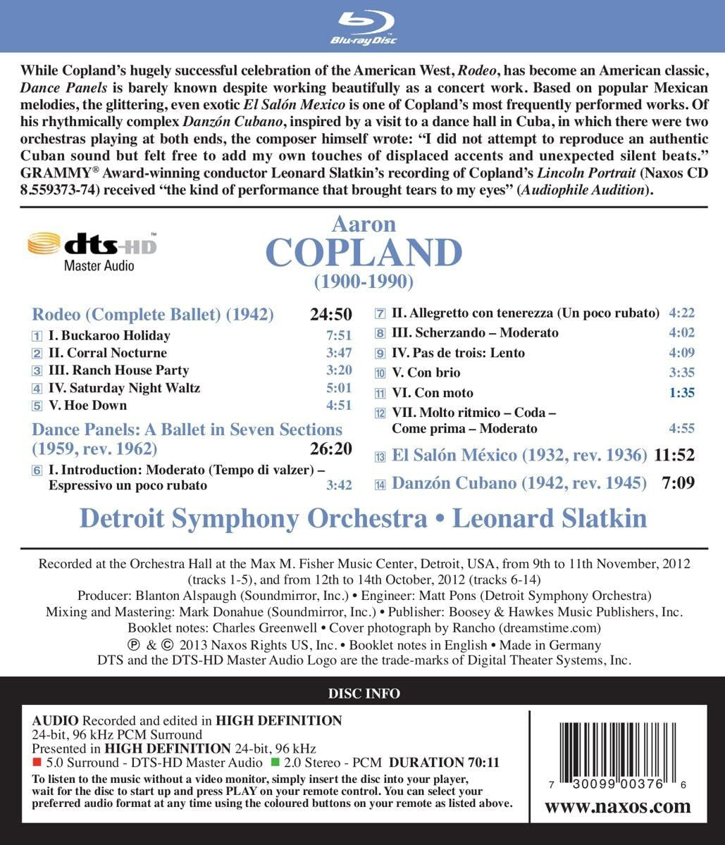 Copland: Rodeo (Complete Ballet)/Dance Panels/...