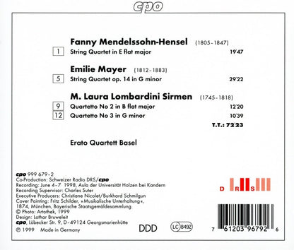 String Quartets (Erato Quartett Basel)