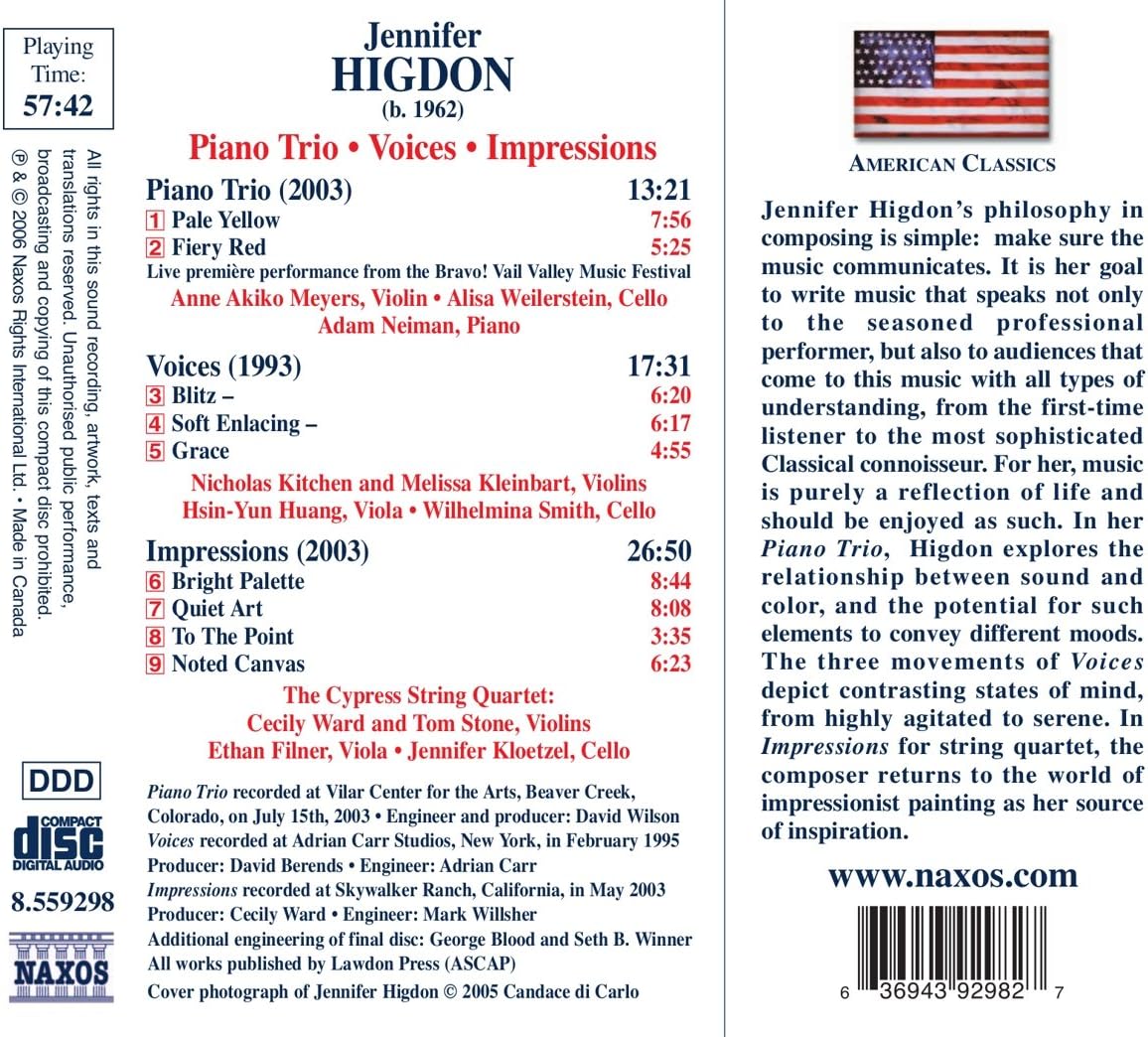 Piano Trio, Voices (Neiman, Meyers, Weilerstein)