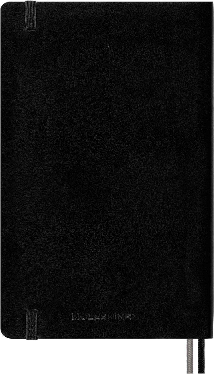 Moleskine - Classic Expanded Squared Paper Notebook - Soft Cover and Elastic Closure Journal - Color Black - Size Large 13 x 21 A5 - 400 Pages Soft Cover Squared